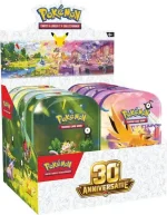 Display de 10 Mini-Tin Pokémon 30ᵉ Anniversaire ME05.5 français avec 20 boosters