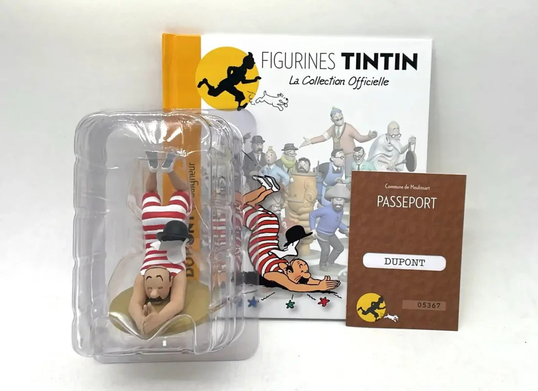 Dupont en baigneur figurine résine n°55 Collection Officielle Tintin
