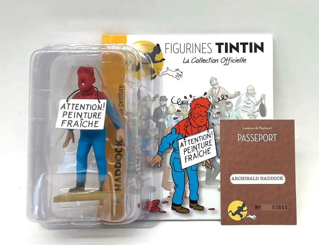 Haddock couvert de peinture figurine résine n°69 Collection Officielle Tintin