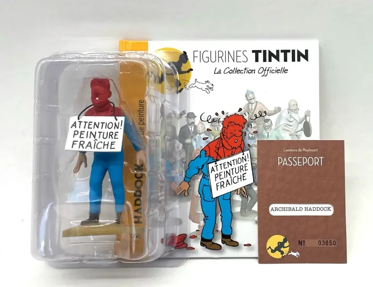 Haddock couvert de peinture figurine résine n°69 Collection Officielle Tintin