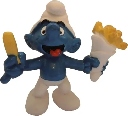 Schtroumpf avec cornet de frites Schleich 20131 figurine Peyo