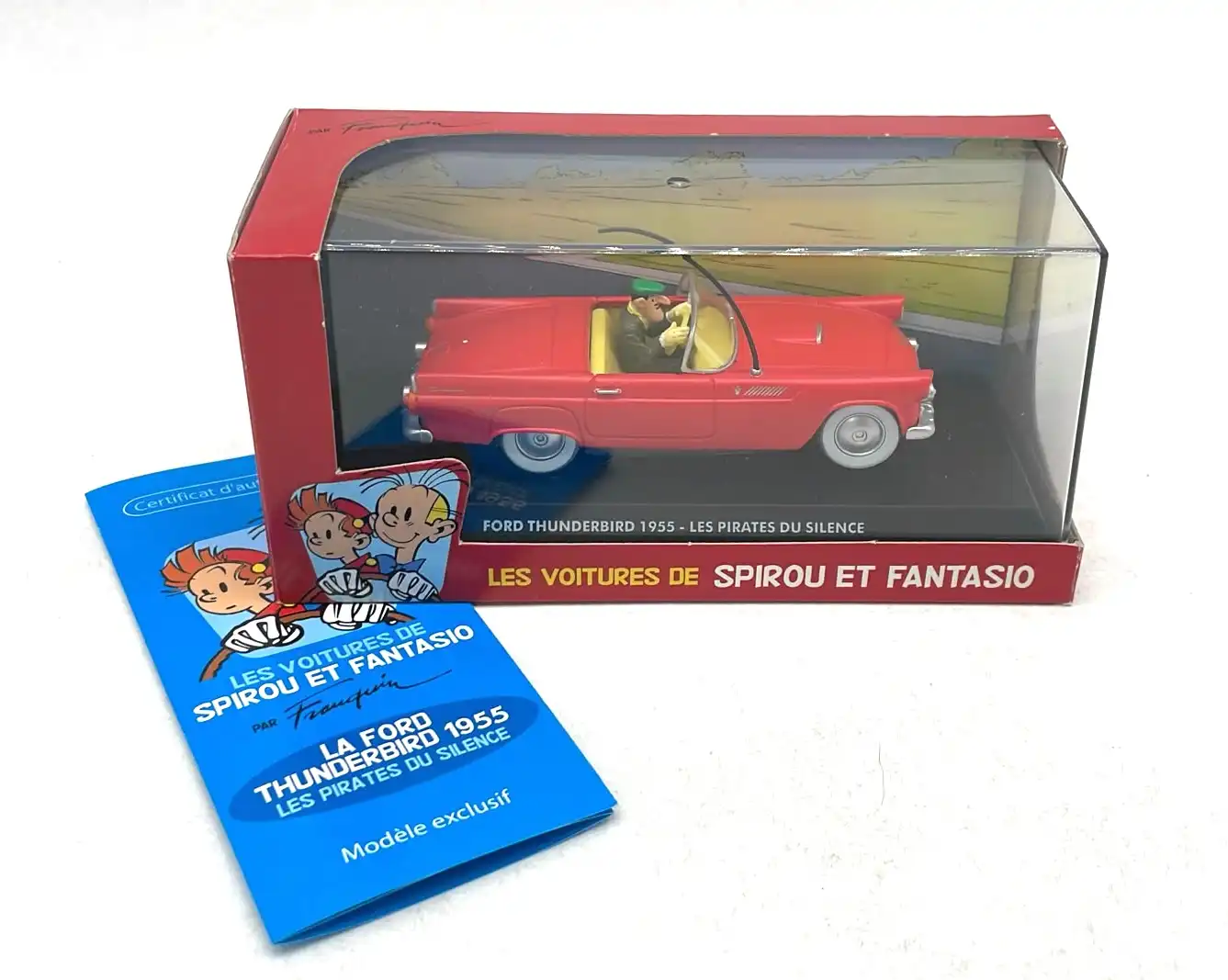 Ford Thunderbird 1955 Spirou – Miniature 1/43 Éditions Atlas Ford Thunderbird 1955 Spirou et Fantasio miniature 1/43 Éditions Atlas Franquin