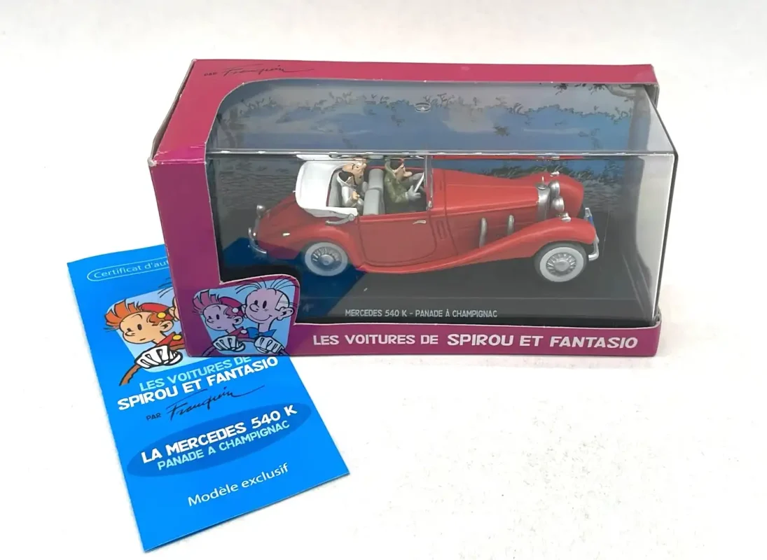 Mercedes 540 K Spirou et Fantasio 1/43 Éditions Atlas Panade à Champignac
