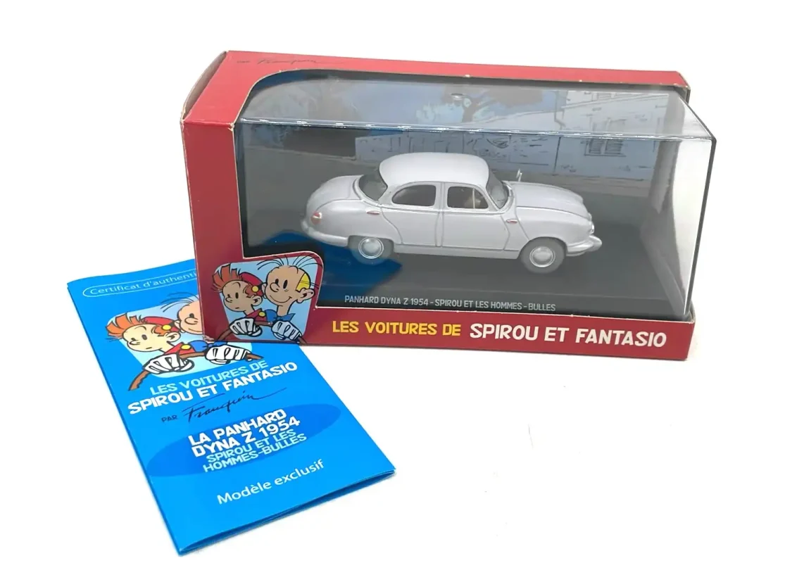 Panhard Dyna Z 1954 Spirou et Fantasio miniature 1/43 Éditions Atlas Franquin