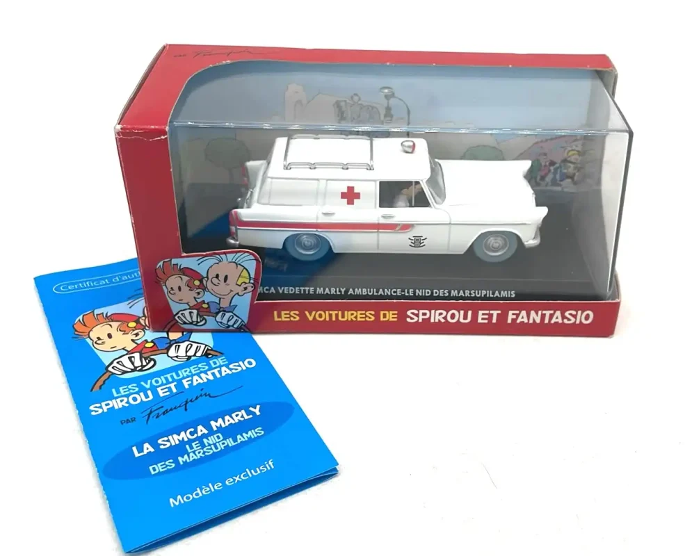 Simca Marly Spirou et Fantasio miniature 1/43 Éditions Atlas Franquin