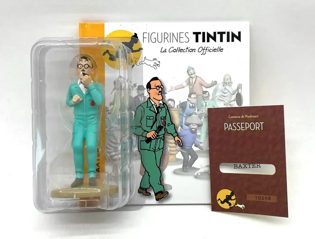 Figurine Tintin Baxter directeur de la base n°26 en résine Objectif Lune