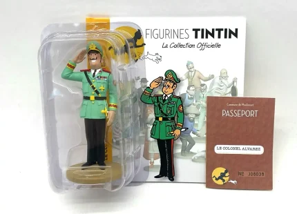 Figurine Tintin Colonel Alvarez n°92 aide de camp du Général Tapioca
