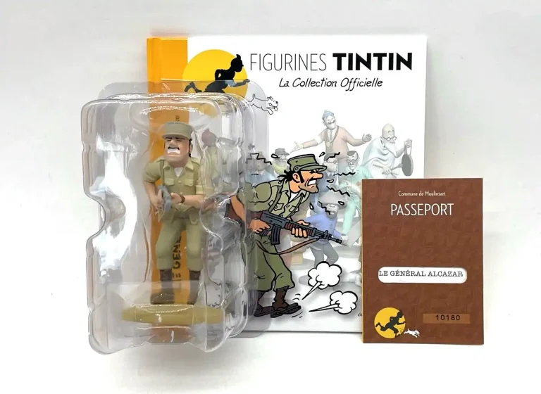 Figurine Tintin Général Alcazar en Picaro n°56 en résine