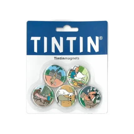 Tintin pack de 5 magnets référence 16024
