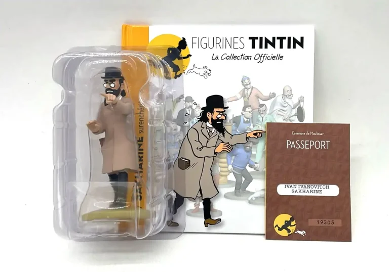 Figurine Tintin Sakharine surenchérit n°60 en résine Le Secret de La Licorne