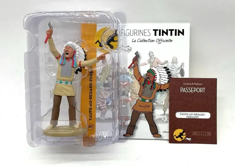 Figurine Tintin Taupe-au-regard-perçant n°41 en résine