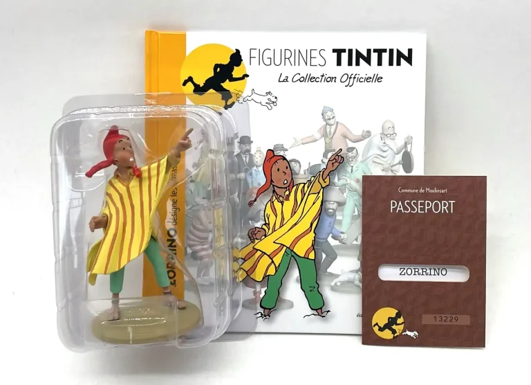 Figurine Tintin Zorrino désigne les lamas n°53 en résine